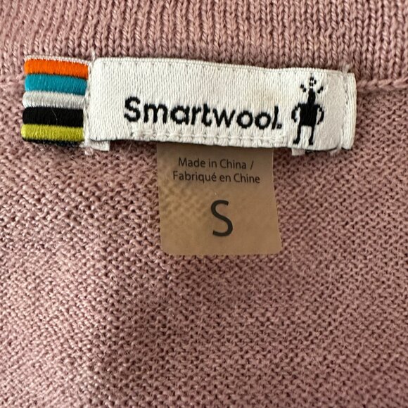 Smartwool Split Merino Wool Blend V-neck Sweater in Taupe Women's Size Small - Picture 14 of 16